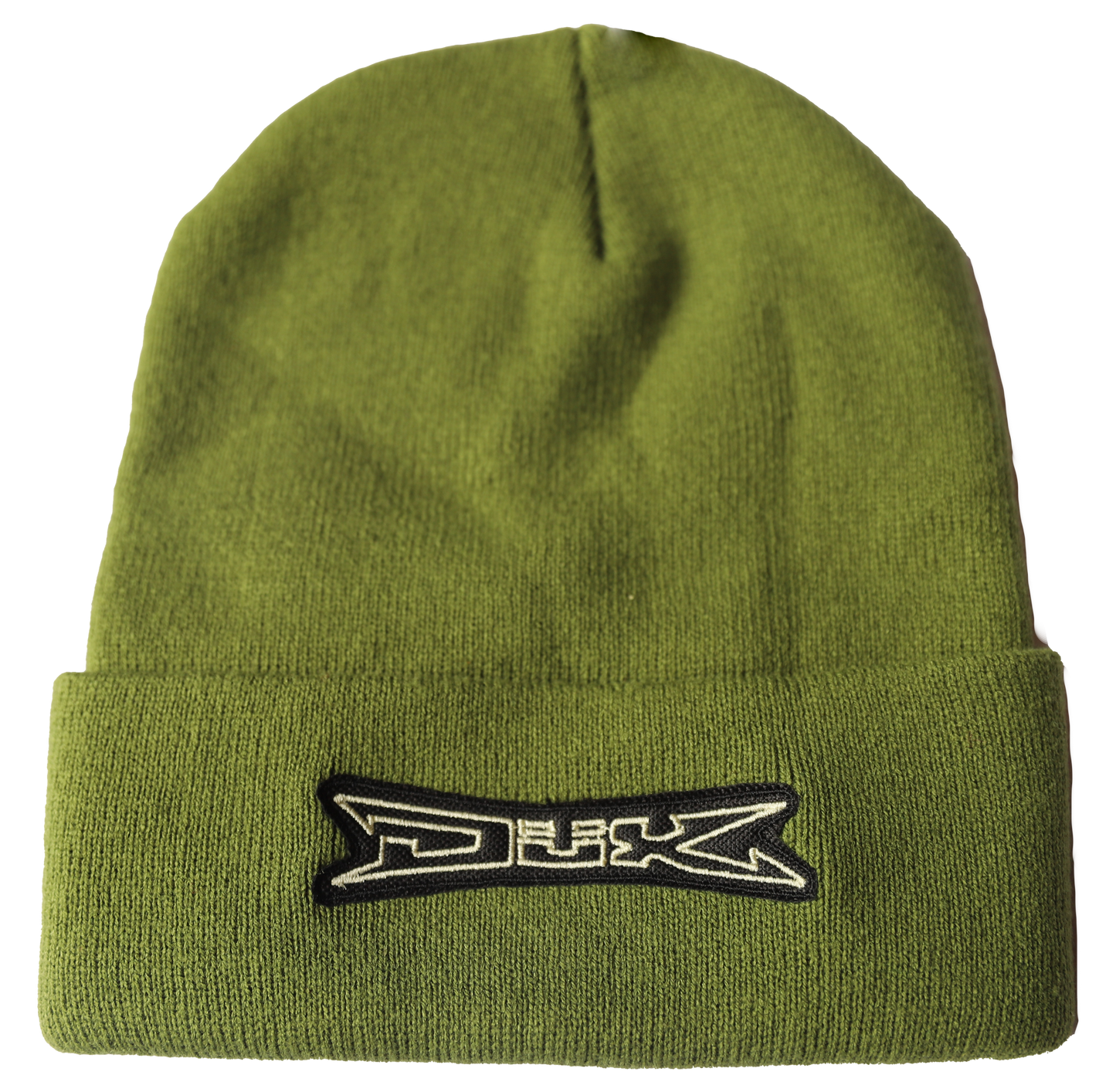 Olive/White Logo Beanie