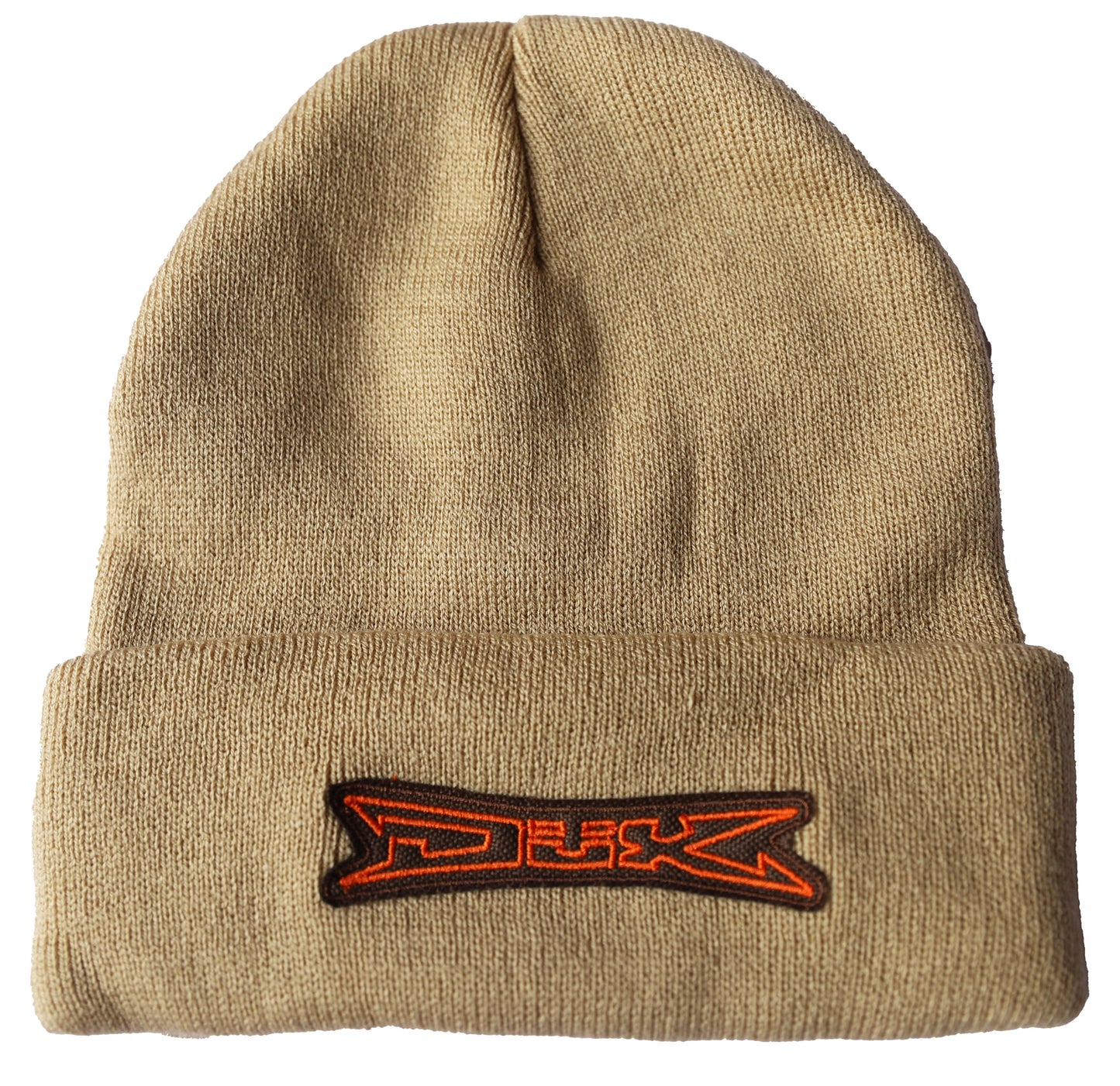 Tan/Orange Logo Beanie
