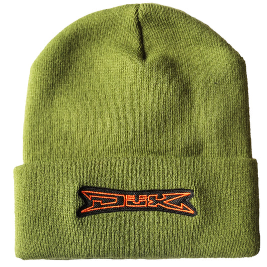 Olive/Orange Logo Beanie